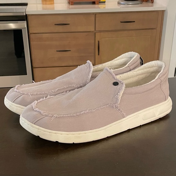 Vionic Beach Mens Seaview Gray Canvas Slip-On Sneakers Shoes Size 13 - Picture 2 of 5